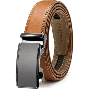 CHAOREN Leather Ratchet Belt for Men – Mens Dress belt, Customizable Fit(Radiant Ore – Light Brown)