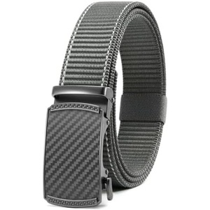 CHAOREN 1.5″ Nylon Ratchet Belt Men – Casual Work Belt for Jeans(Carbon Fiber/Classic Grey 35mm)