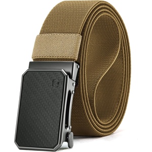CHAOREN Mens Ratchet Belt – 1.5″ Stretch Nylon Belts for Casual, Work, Golf(Carbon Fiber / Cotoye)
