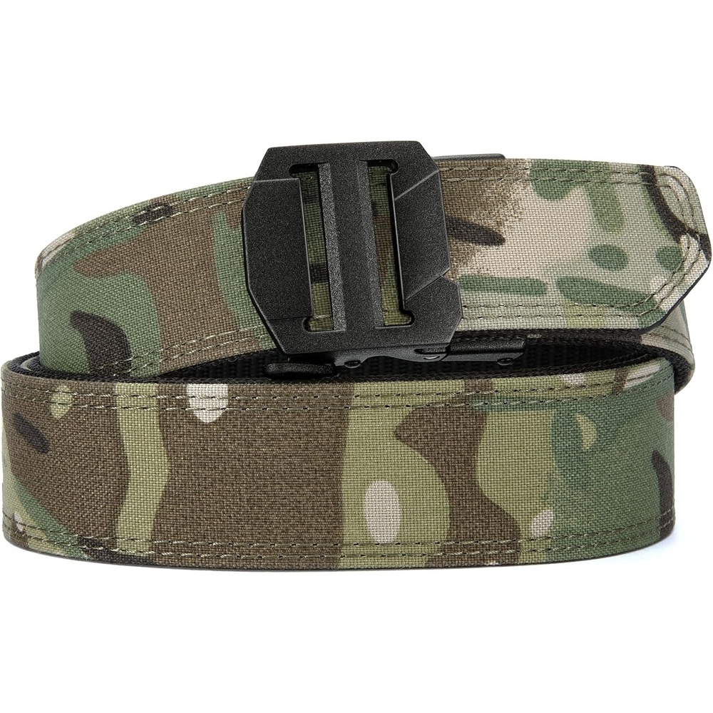 image:imageCHAOREN Tactical Belt Men  15 Nylon Ratchet Belts for EDC WorkGreen Camo