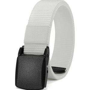 CHAOREN Boys Nylon Belt 1.25″ Adjustable Kids Tactical Belt(White)