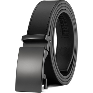 CHAOREN Leather Ratchet Belt for Men – Mens Dress belt, Customizable Fit(Matte Black)