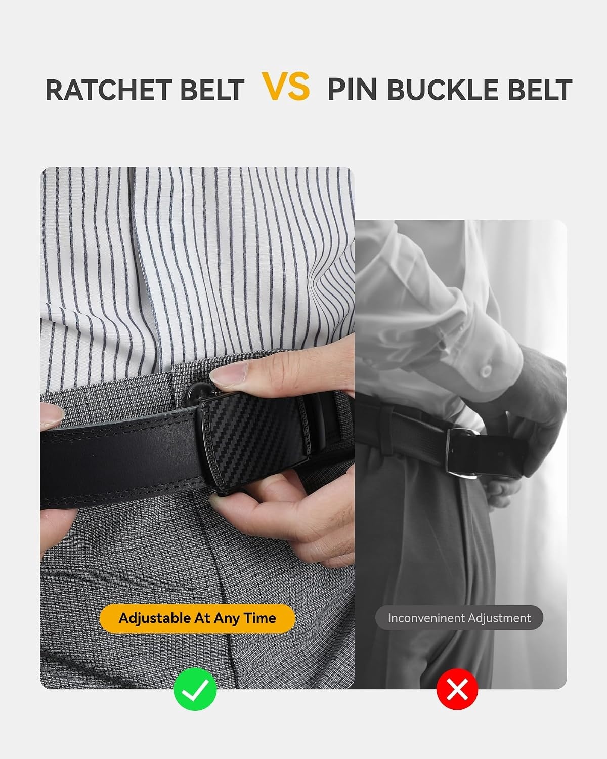 image:imageCHAOREN Leather Ratchet Belt for Men Mens Dress belt 1 38Imperial Brushed Full Grain Tan