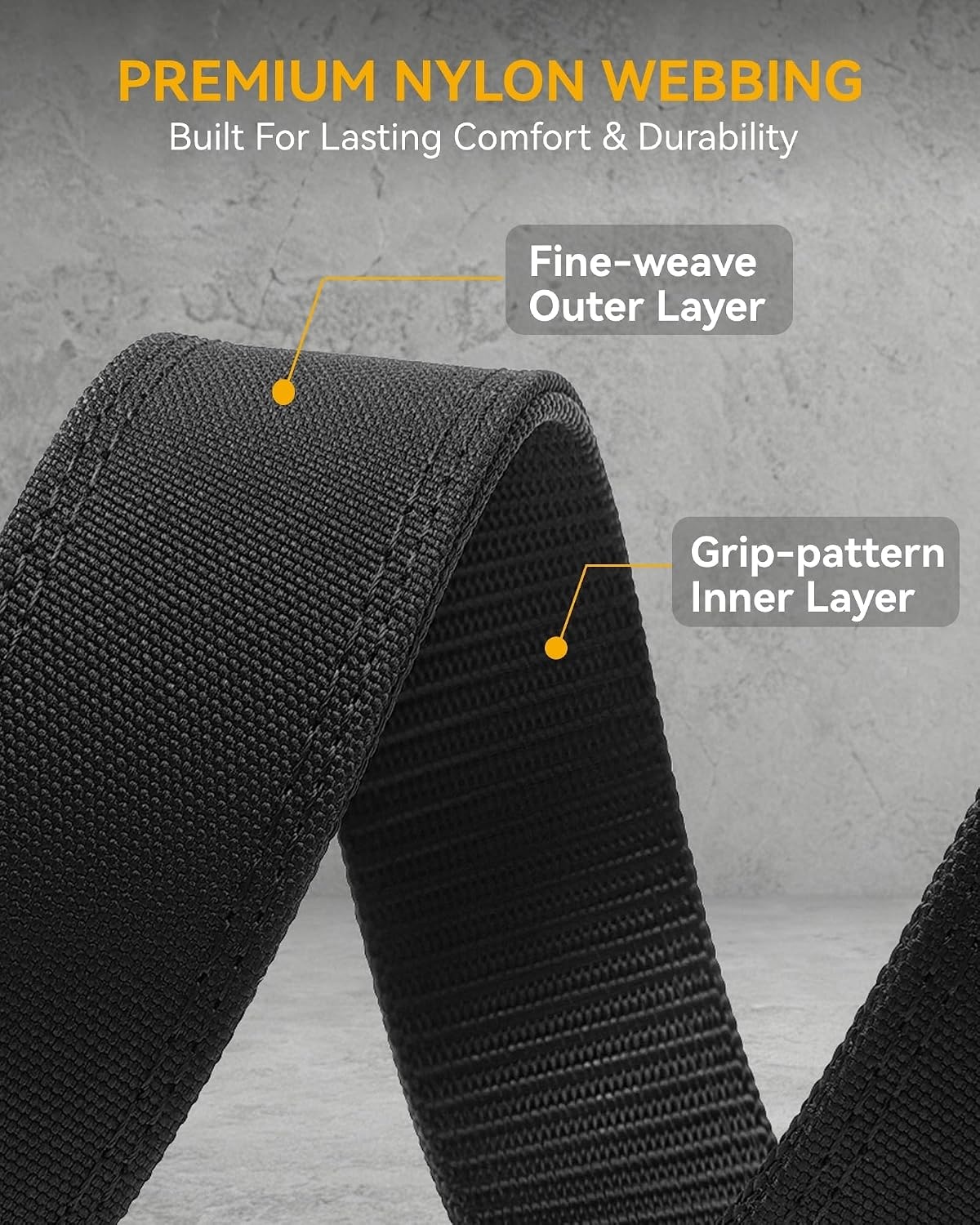 image:imageCHAOREN Nylon Ratchet Belts for Men Adjustable Tactical Belt 125Web Coyote