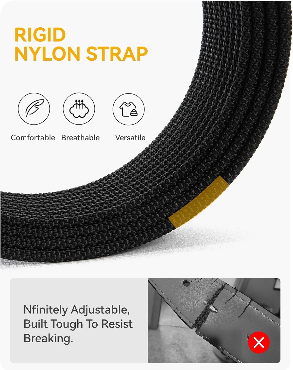 image:imageCHAOREN TSA Approved NonMetal Nylon Travel Belt Men 38mmNavy