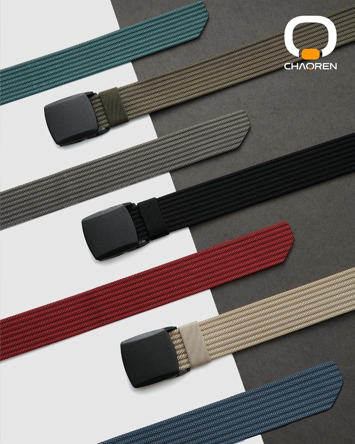 image:imageCHAOREN TSA Approved NonMetal Nylon Travel Belt Men 38mmRed