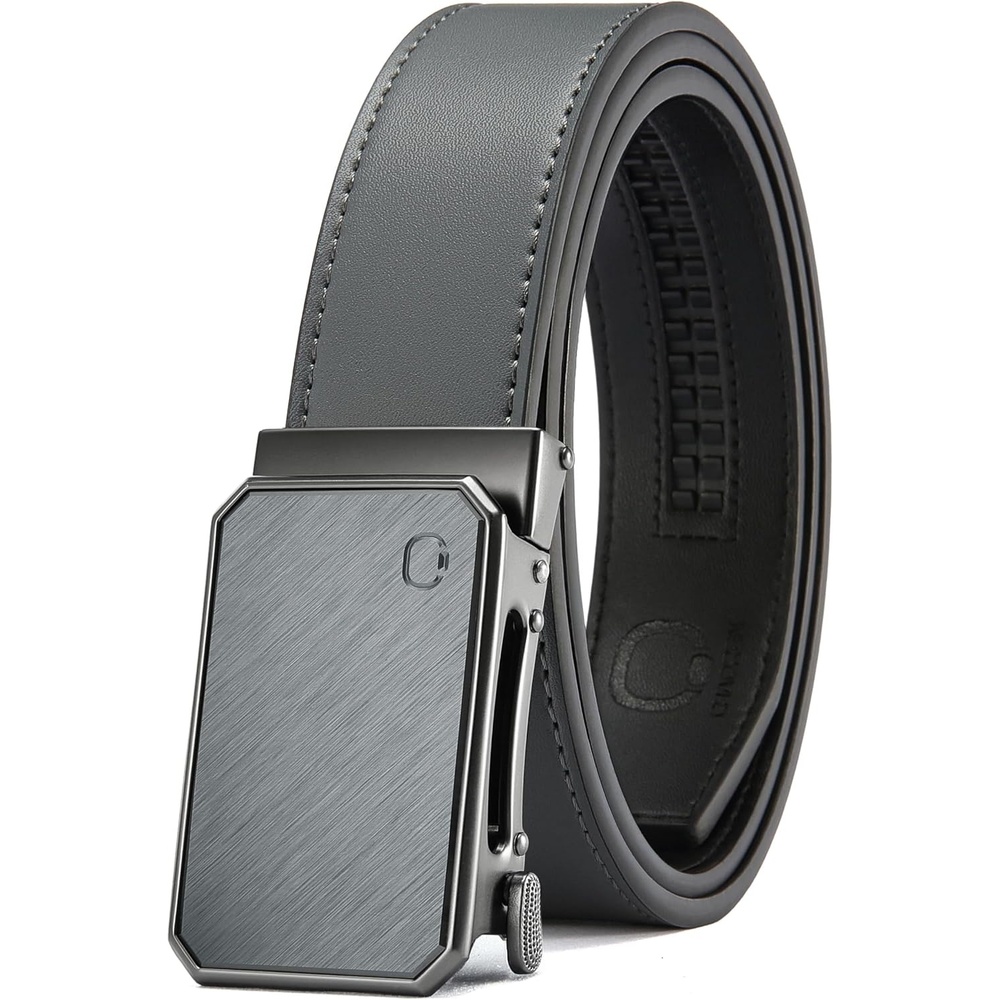image:imageCHAOREN Mens Ratchet Belt 1 38 Leather Belt for Casual amp Dress WearGrey Stone Grey