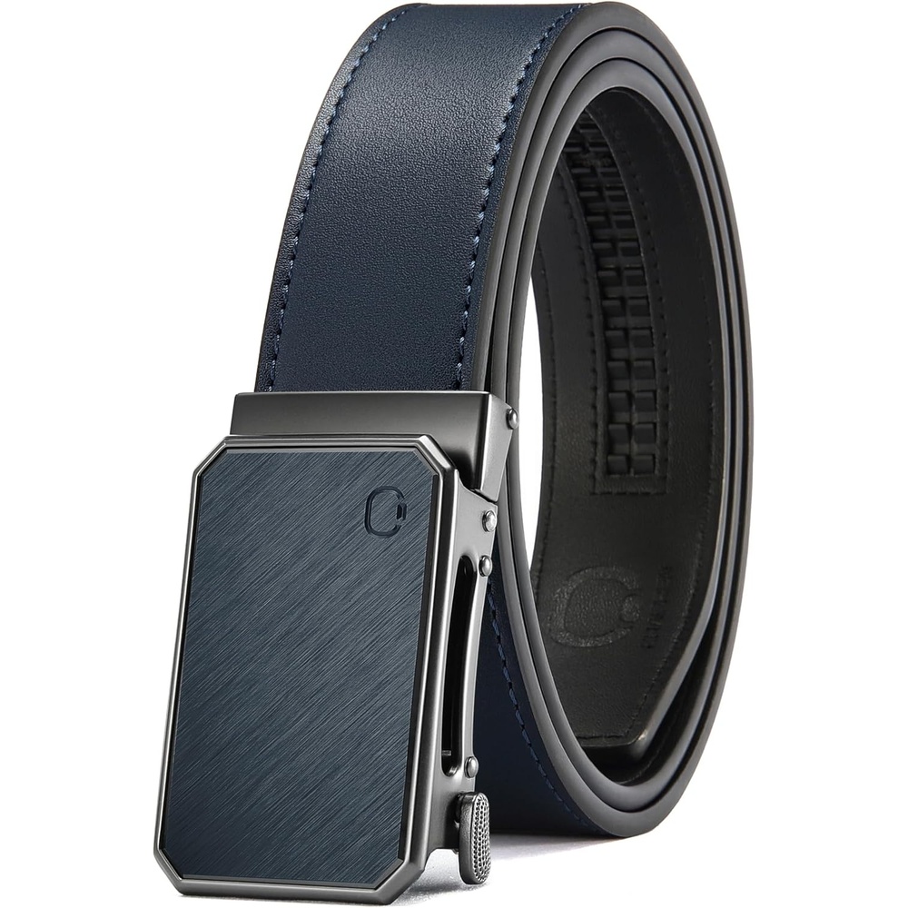 image:imageCHAOREN Mens Ratchet Belt 1 38 Leather Belt for Casual amp Dress WearNavy Stone Navy