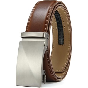 CHAOREN Leather Ratchet Belt for Men – Mens Dress belt 1 3/8″(Brushed / Cognac)