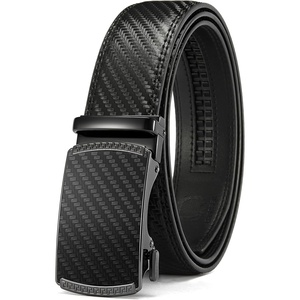CHAOREN Leather Ratchet Belt for Men – Mens Dress belt 1 3/8″(Carbon Fiber)