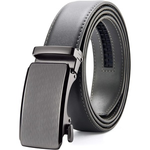 CHAOREN Leather Ratchet Belt for Men – Mens Dress belt 1 3/8″(Grey)