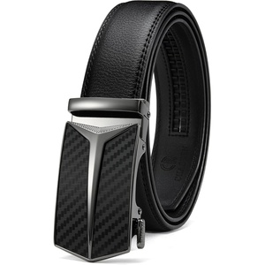 CHAOREN Leather Ratchet Belt for Men – Mens Dress belt 1 3/8″(Y-black)