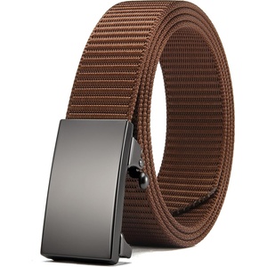 CHAOREN Nylon Ratchet Belts for Men, Adjustable Tactical Belt – 1.25″(Brown)