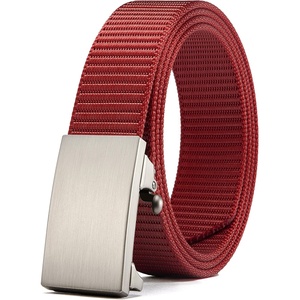 CHAOREN Nylon Ratchet Belts for Men, Adjustable Tactical Belt – 1.25″(Red)