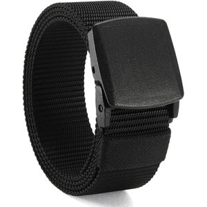 CHAOREN TSA Approved Non-Metal Nylon Travel Belt Men – 38mm(Basic Black)