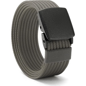 CHAOREN TSA Approved Non-Metal Nylon Travel Belt Men – 38mm(Grey)