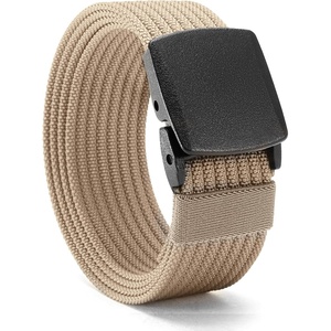 CHAOREN TSA Approved Non-Metal Nylon Travel Belt Men – 38mm(Khaki)