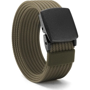CHAOREN TSA Approved Non-Metal Nylon Travel Belt Men – 38mm(Olive)